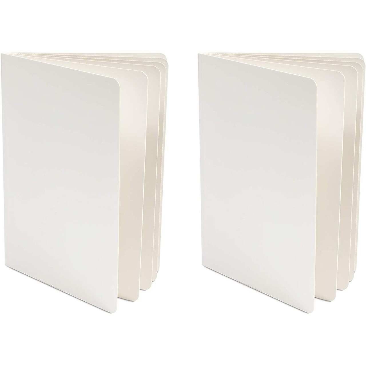 Blank Board Book for Kids, Hardcover (White, 8 x 11 In, 2 Pack)